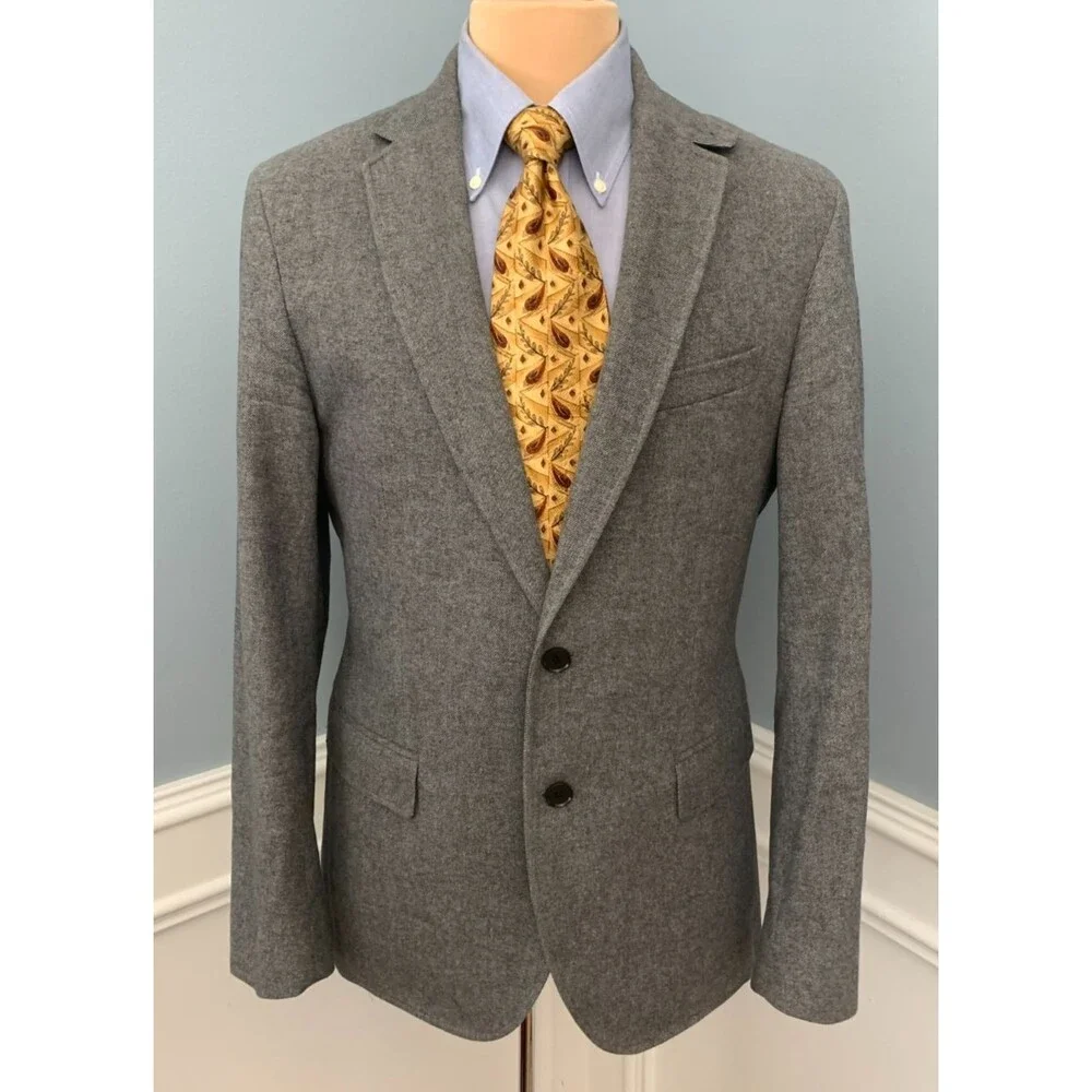 Banana Republic Blazer Mens 40R Tailored Fit Flannel Twill Jacket Sportcaot